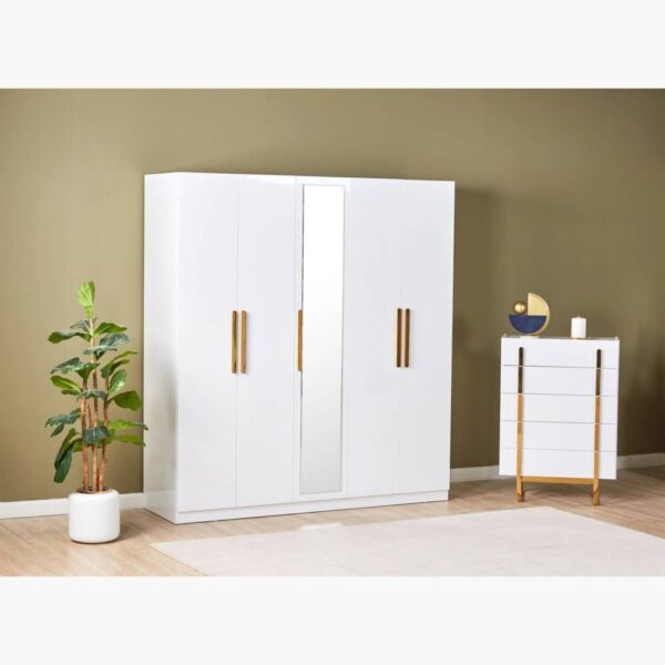 خزانة ملابس 5 أبواب بأدراج - هايلي