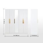 ⁦خزانة ملابس 5 أبواب بأدراج - هايلي⁩ - الصورة ⁦4⁩