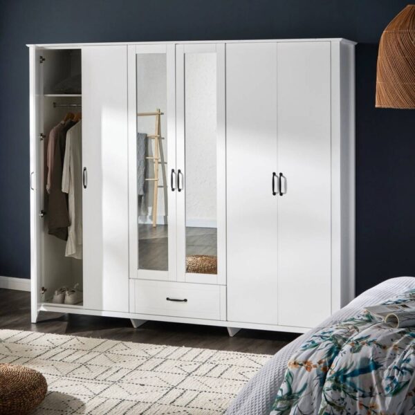 خزانة ملابس 6 أبواب بأدراج - ويسلي