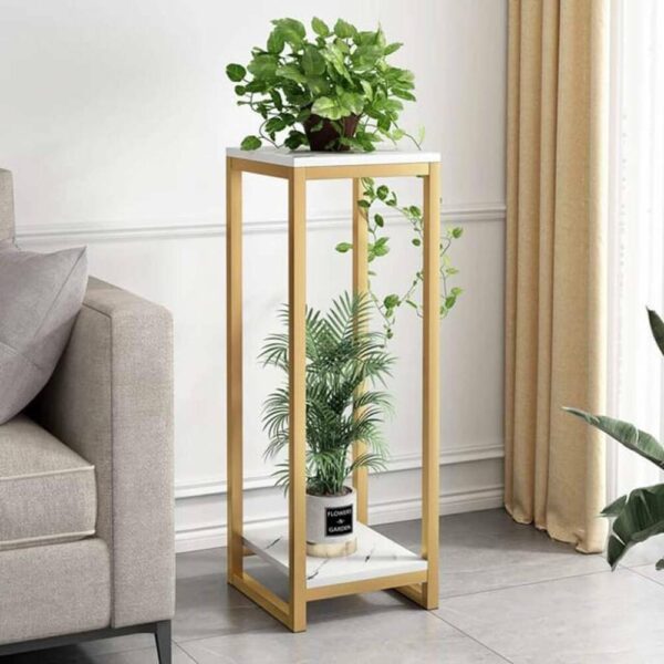 طاولة جانبية من الرخام والاستيل الفخم