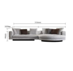 ⁦اريكة مربعة مع تصميم دائري مميز⁩ - الصورة ⁦11⁩