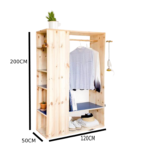 ⁦دولاب صغير مفتوح بارفف و علاقة ملابس⁩ - الصورة ⁦2⁩