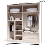 ⁦دولاب بوحدات تخزين و ارفف مختلفه و علاقة ملابس⁩ - الصورة ⁦3⁩