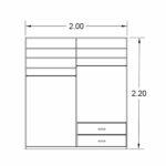 ⁦دولاب بوحدة تخزبن و بارفف و علاقة ملابس⁩ - الصورة ⁦3⁩