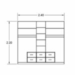 ⁦دولاب من ارفف متعددة مع علاقات ملابس و وحدات تخزين⁩ - الصورة ⁦3⁩