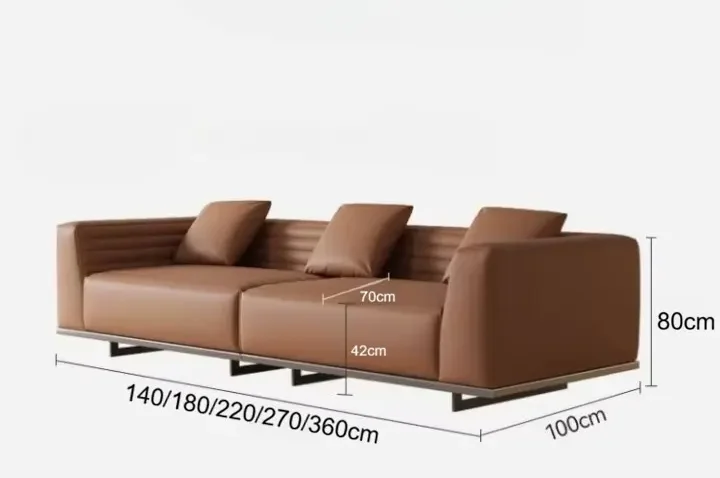 أريكة جلدية إيطالية بسيطة 