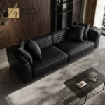 أريكة جلدية إيطالية بسيطة