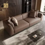 أريكة جلدية إيطالية بسيطة
