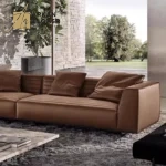 أريكة جلدية إيطالية بسيطة