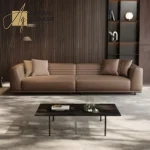 أريكة جلدية إيطالية بسيطة