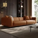 أريكة جلدية إيطالية بسيطة