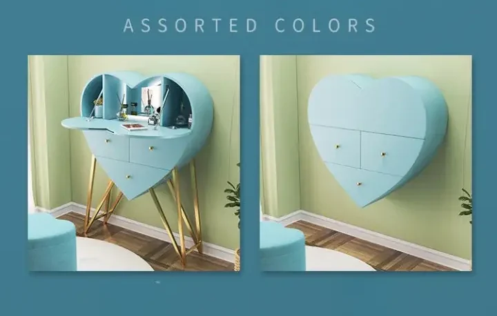 تسريحة غرفة نوم على شكل قلب 