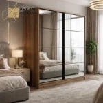 دولاب ابواب منزلقه بارفف و ادرج و علاقة ملابس