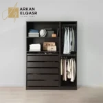 دولاب بادرج و وحدتين تخزين مع علاقة ملابس