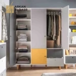 دولاب مع مكتبة تصميم عصري