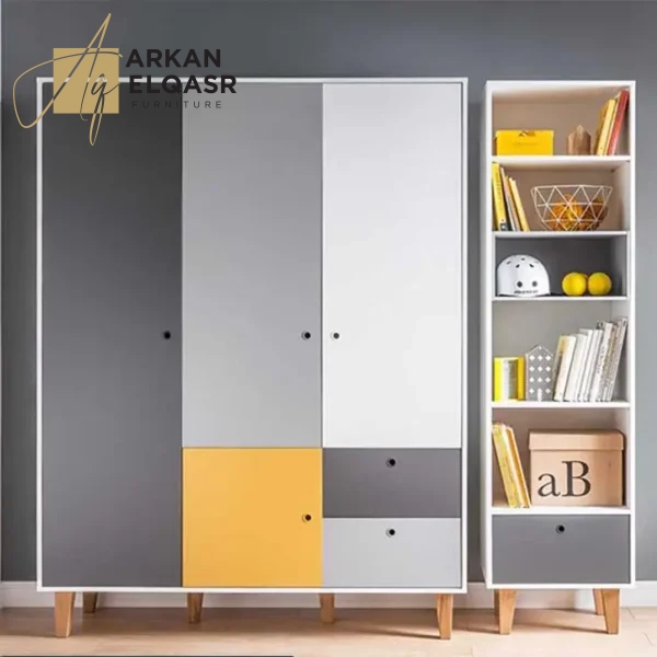 دولاب مع مكتبة تصميم عصري