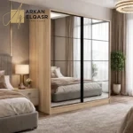 دولاب ابواب منزلقه بارفف و ادرج و علاقة ملابس
