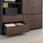 دولاب ملابس مع 4 ادرج و باب منزلق