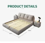 ⁦سرير نوم فاخر شيك مع 2 طاولة جانبية⁩ - الصورة ⁦11⁩