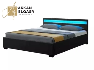 سرير بإطار مضيء