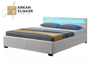 سرير بإطار مضيء