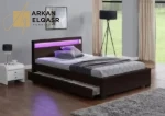سرير بإطار مضيء