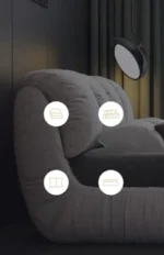 ⁦سرير نوم فاخر شيك مع 2 طاولة جانبية⁩ - الصورة ⁦9⁩