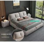 ⁦سرير نوم فاخر شيك مع 2 طاولة جانبية⁩ - الصورة ⁦7⁩