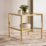 ⁦طاولة جانبية بسطح زجاجي - كورا⁩ - الصورة ⁦3⁩