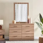 طاولة تزيين 6 أدراج مع مرآة - فريد