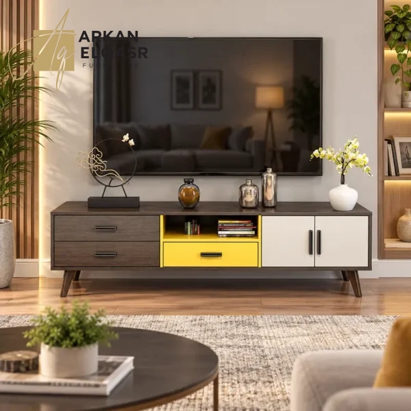 طاولة تلفاز بتصميم جذاب