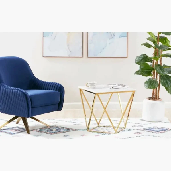 طاولة جانبية بسطح رخام - لونار