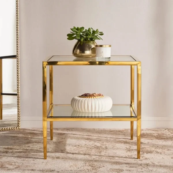 طاولة جانبية بسطح زجاجي - كورا