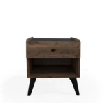 ⁦طاولة جانبية للسرير بتصميم خشبي⁩ - الصورة ⁦2⁩