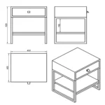 ⁦طاولة سرير جانبية فاخرة⁩ - الصورة ⁦7⁩