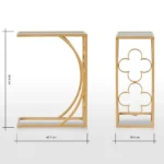 ⁦طاولة جانبية بتصميم زهور⁩ - الصورة ⁦4⁩