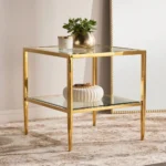 ⁦طاولة جانبية بسطح زجاجي - كورا⁩ - الصورة ⁦5⁩