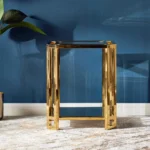 ⁦طاولة جانبية بسطح زجاج - لوجان⁩ - الصورة ⁦4⁩