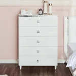 ⁦طاولة سرير جانبية 5 أدراج - هانا⁩ - الصورة ⁦3⁩