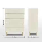 ⁦طاولة جانبية 5 أدراج - إيزادورا⁩ - الصورة ⁦7⁩