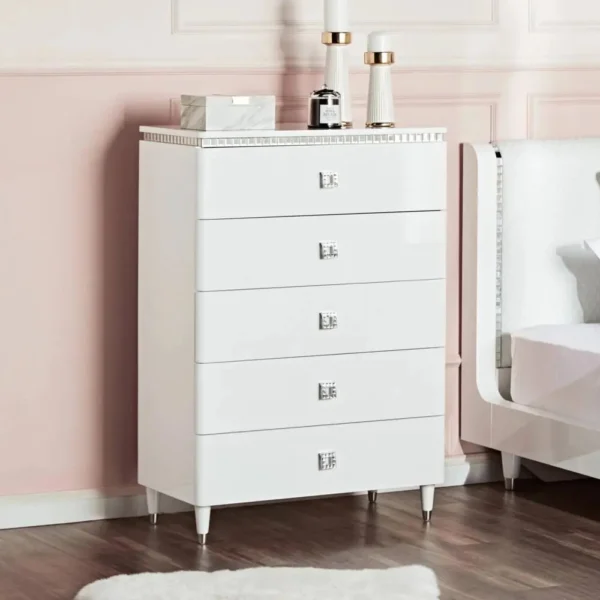 طاولة سرير جانبية 5 أدراج - هانا