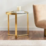 ⁦طاولة جانبية بسطح زجاجي - سكوت⁩ - الصورة ⁦5⁩