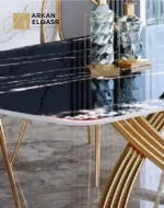 طاولة طعام رخام من الاستيل الفاخر