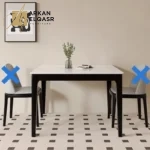 طاولة طعام رخام مربعة