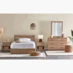 ⁦طاولة تزيين 6 أدراج مع مرآة - فريد⁩ - الصورة ⁦2⁩