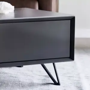 طاولة قهوة خشب بسطح سيراميك - روش