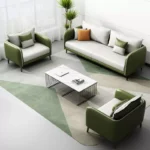 ⁦طقم كنب من الجلد الفاخر⁩ - الصورة ⁦2⁩