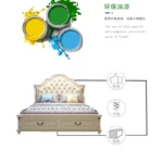 ⁦غرفة نوم كاملة بتصميم أمريكي فاخر – تشمل سرير + كومدينتين + تسريحة + خزانة ملابس – خشب متين وتشطيب أنيق⁩ - الصورة ⁦12⁩