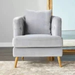 كرسي مخمل مع مساند ذراعين - سكاي