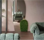 كرسي مفرد من القماش والمعدن